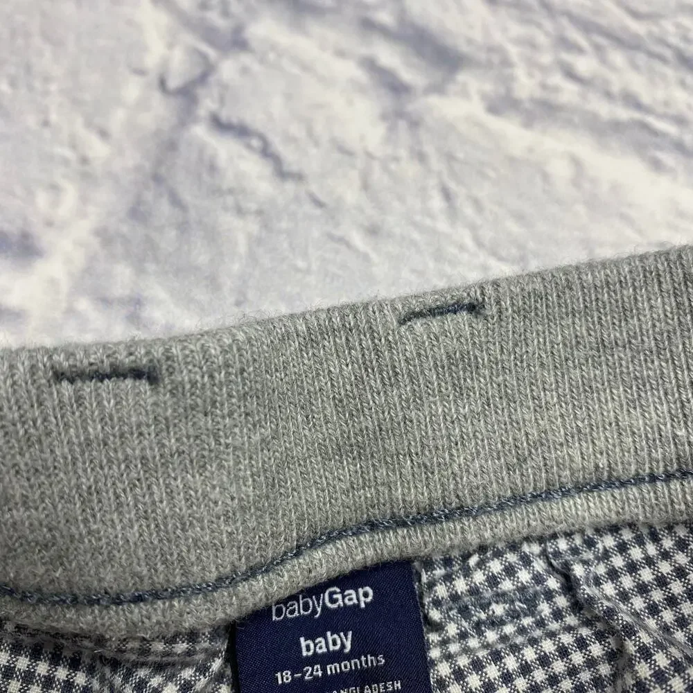 babyGap Plaid Pants/Capri's in Blue/White
